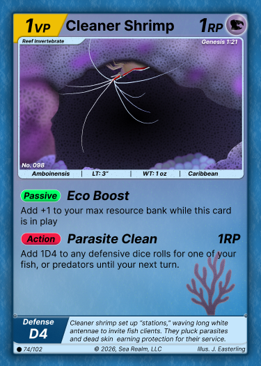 Cleaner Shrimp SeaRealm card